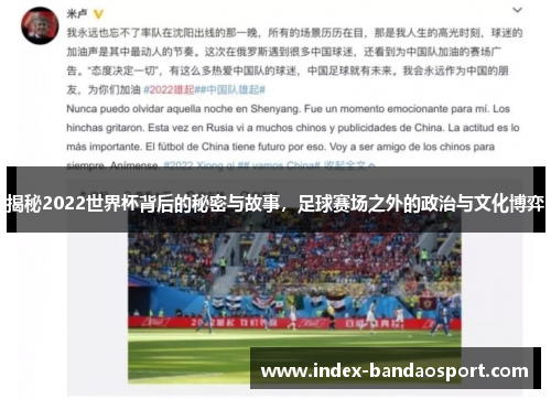 揭秘2022世界杯背后的秘密与故事，足球赛场之外的政治与文化博弈